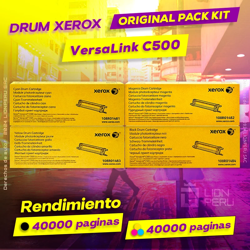 Drum Xerox C500 VersaLink Tambor Cartridge CMYK Original, ofrece un rendimiento de Calidad a un super Precio, ingresa y consigue el tuyo… ¡¡YA!!