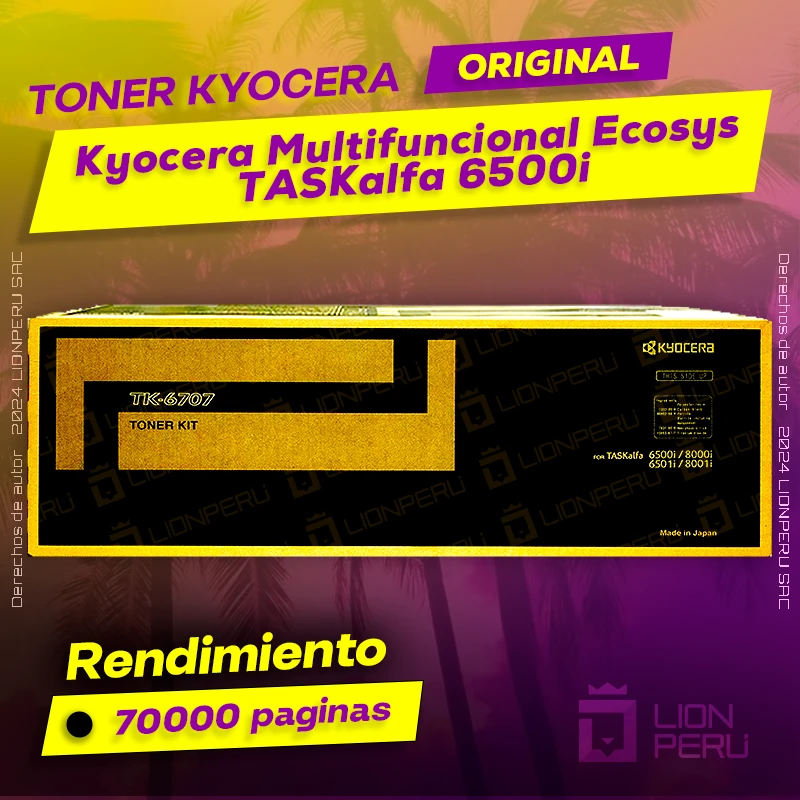 Toner Kyocera 6500i Multifuncional Ecosys TASKalfa Original