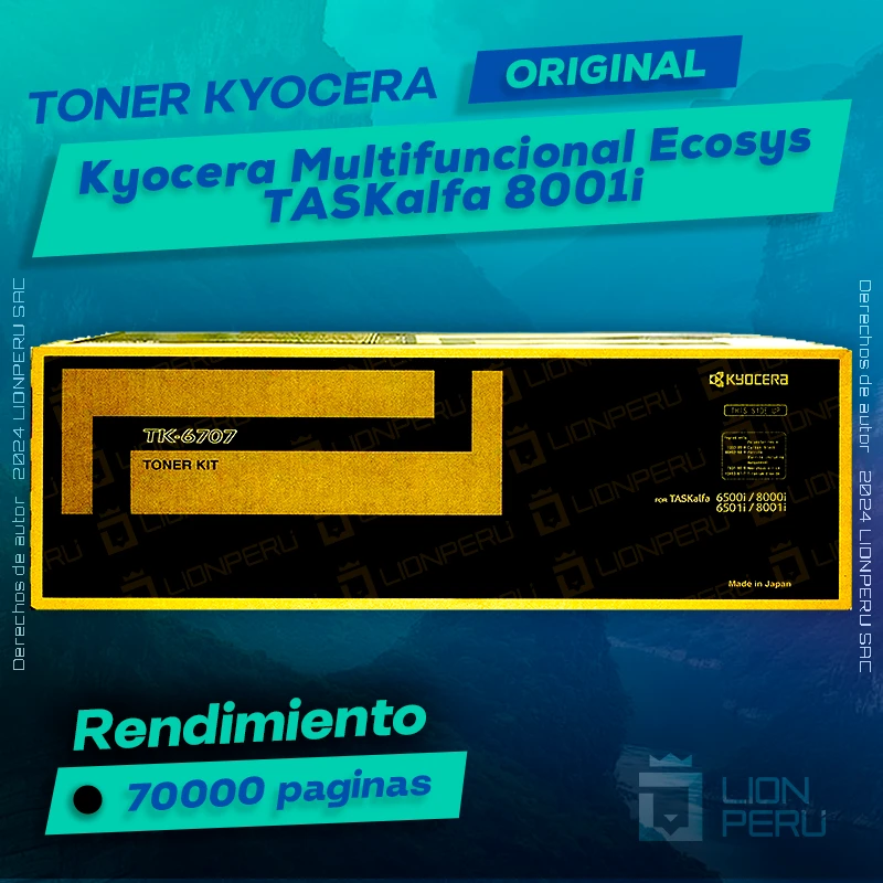 Toner Kyocera 8001i Multifuncional Ecosys TASKalfa Original