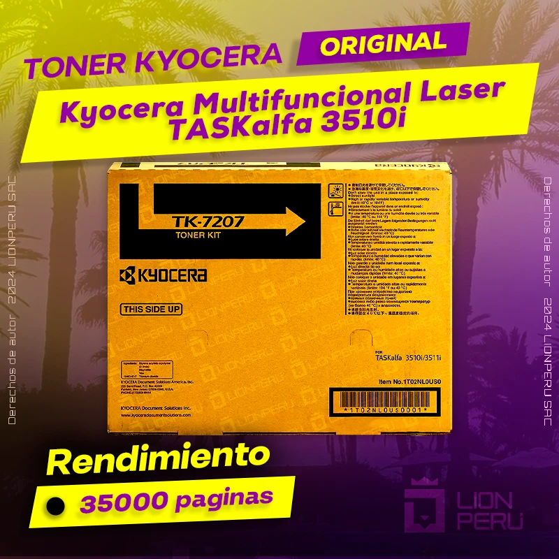 Toner Kyocera 3510i Multifuncional Laser TASKalfa Original