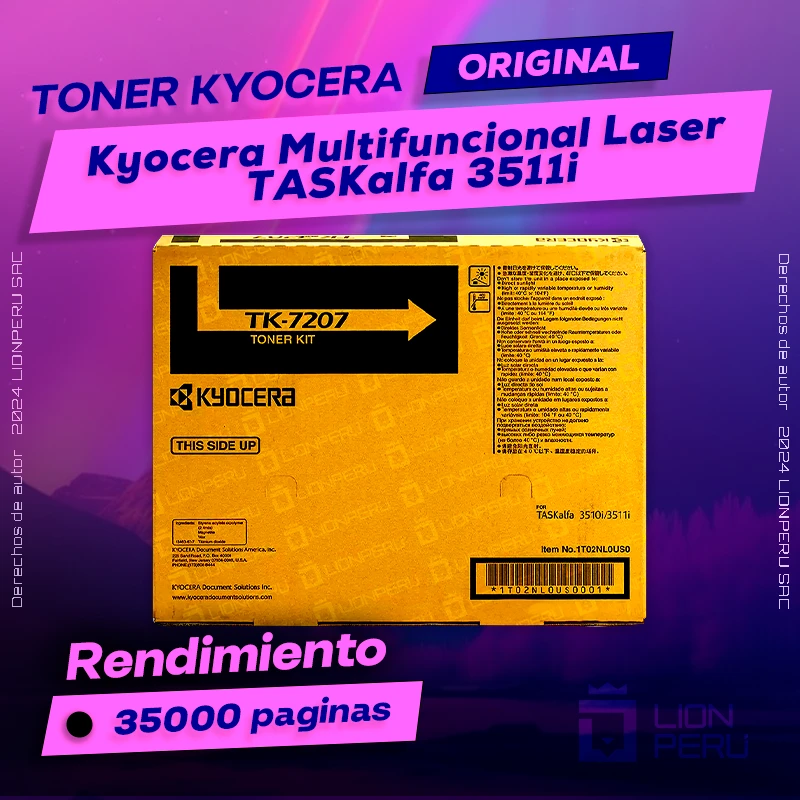Toner Kyocera 3511i Multifuncional Laser TASKalfa Original