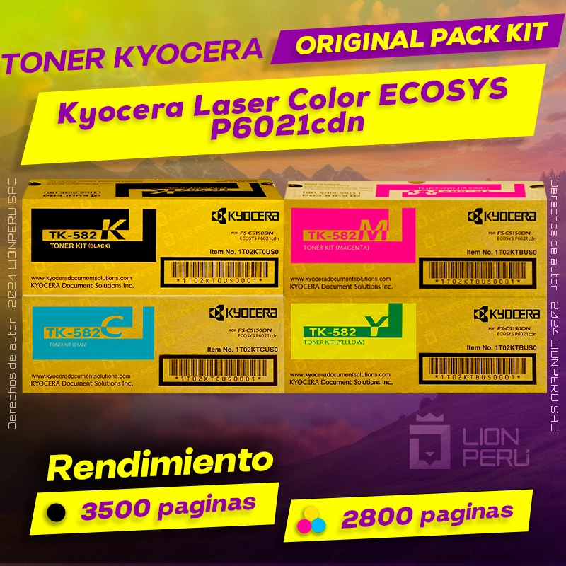 Kyocera ECOSYS P6021cdn Toner Laser Color Cartucho Original
