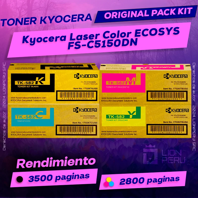 Toner Kyocera FS-C5150DN ECOSYS Laser Color Cartucho Original