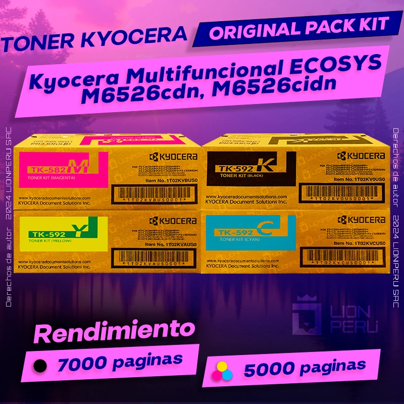 Toner Kyocera M6526cdn, M6526cidn Multifuncional ECOSYS Cartucho Original