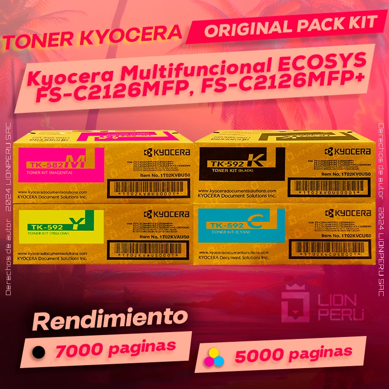 Toner Kyocera FS-C2126MFP, FS-C2126MFP+ Multifuncional Original