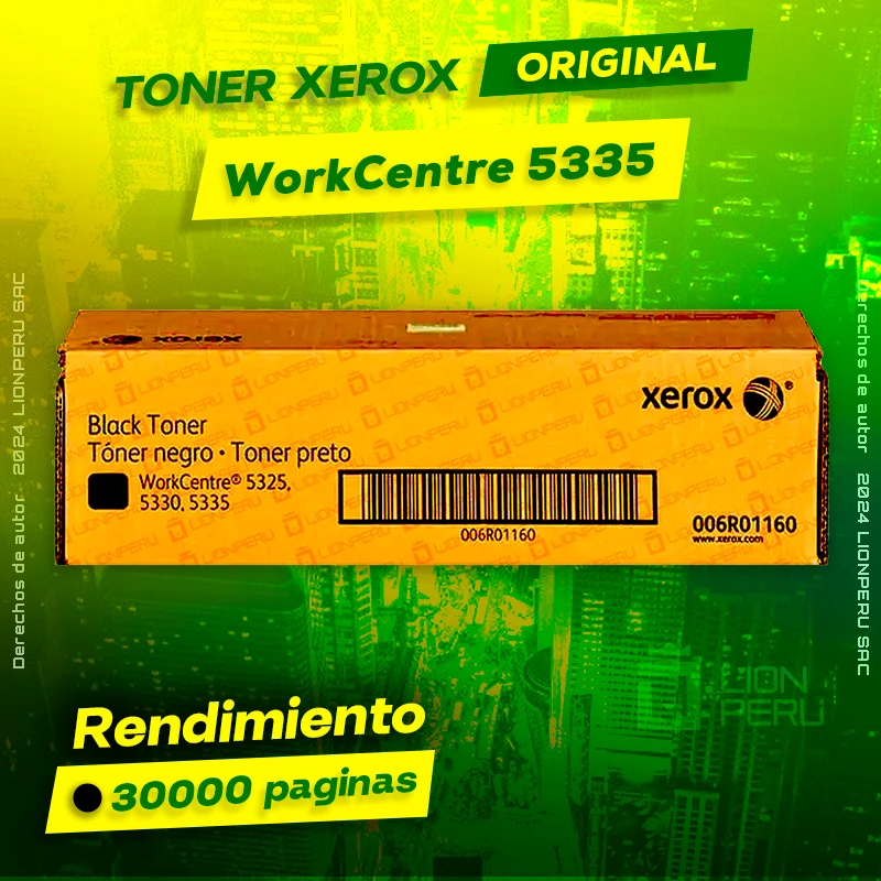 Toner Xerox 5335 WorkCentre Laser Original Cartucho Negro, ofrece un rendimiento de Calidad a un super Precio, consigue el tuyo… ¡¡YA!!