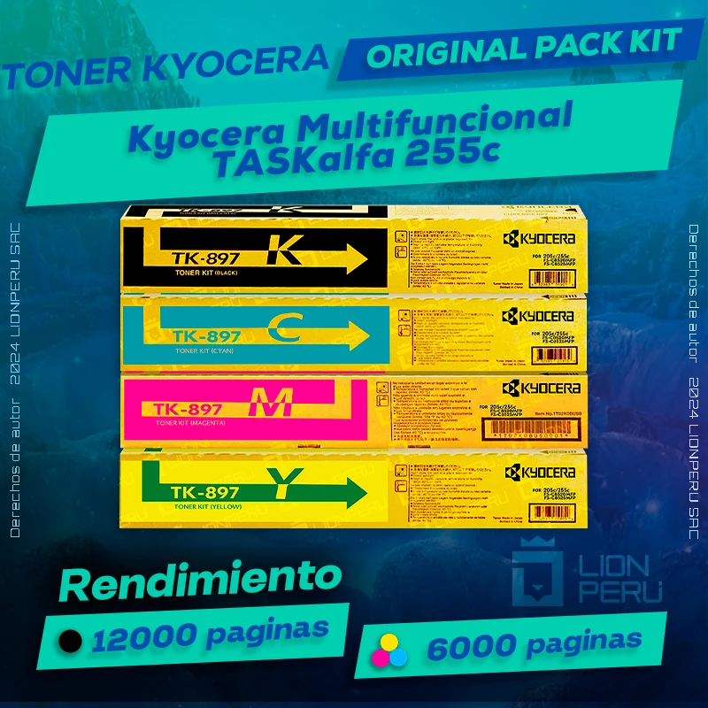 Toner Kyocera TASKalfa 255c Multifuncional Cartucho Original