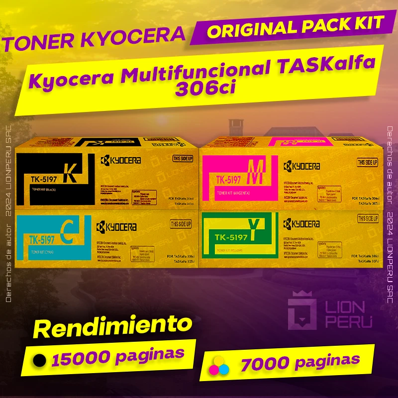Toner Kyocera 306ci TASKalfa Multifuncional Cartucho Original