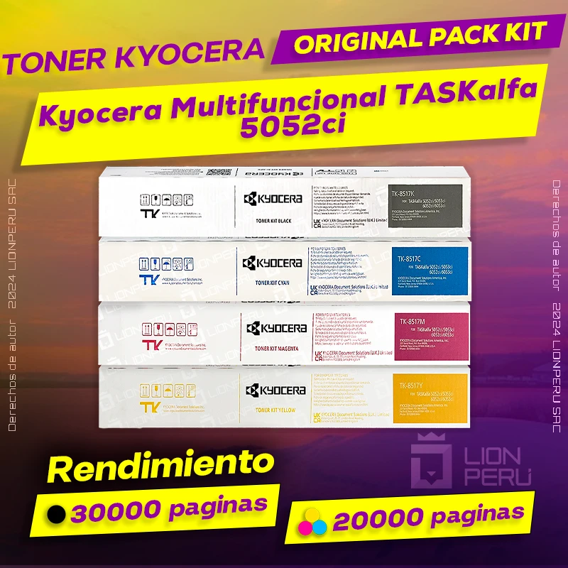 Toner Kyocera 5052ci Multifuncional TASKalfa Cartucho Original