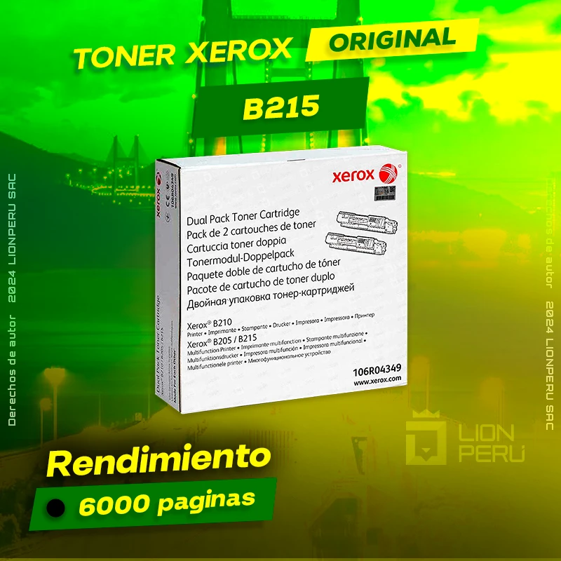 Toner Xerox B215 Laser Cartucho Original negro, ofrece un rendimiento de Calidad a un super Precio, ingresa y consigue el tuyo… ¡¡YA!!