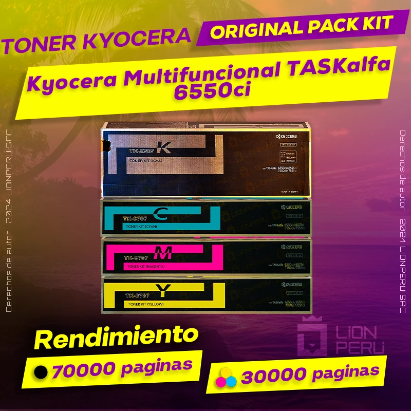Toner Kyocera 6550ci Multifuncional TASKalfa Cartucho Original