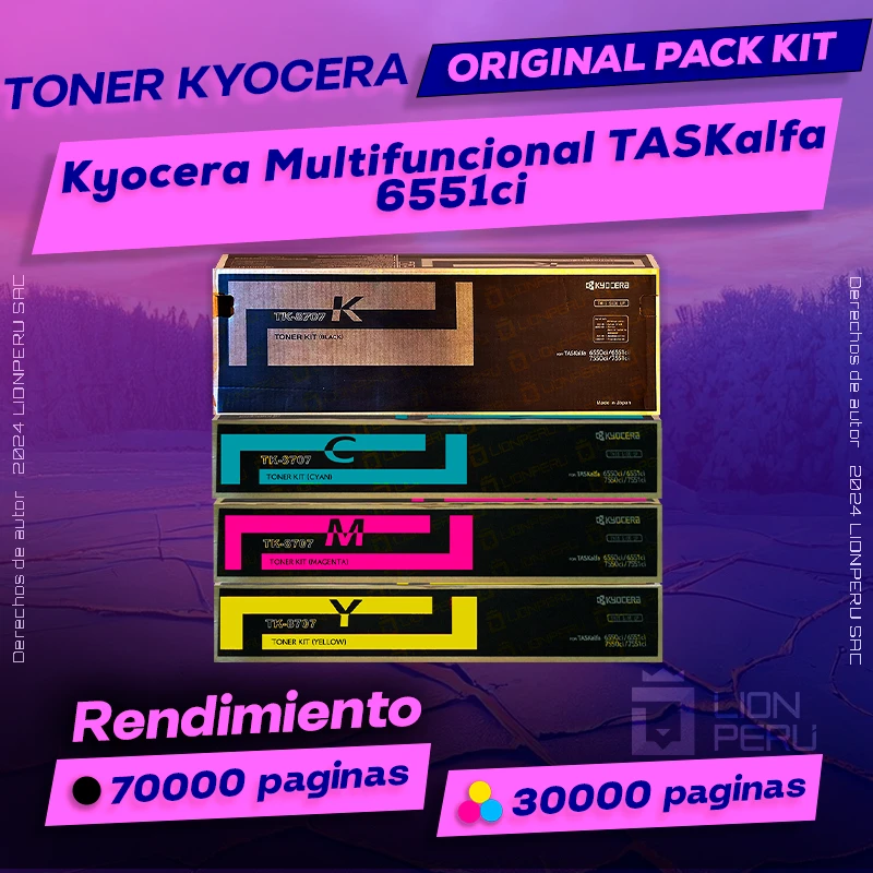 Toner Kyocera 6551ci Multifuncional TASKalfa Cartucho Original