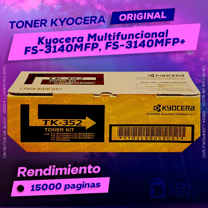 Toner Kyocera FS-3140MFP, FS-3140MFP+ Multifuncional Original