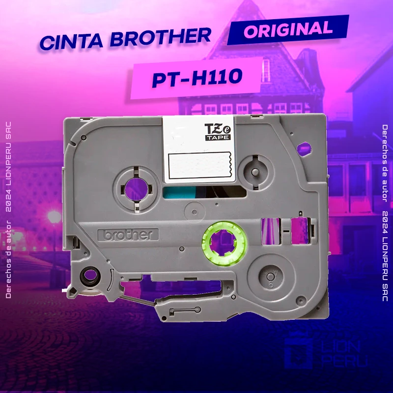 Cinta Brother H110, PT-H110 Cartridge P-Touch Rotuladora, ofrece un rendimiento de Calidad a un super Precio, ingresa y consigue el tuyo… ¡¡YA!!