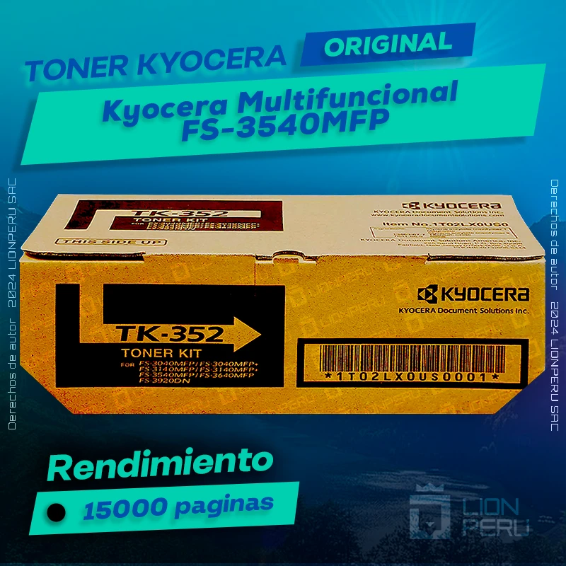 Toner Kyocera FS-3540MFP Ecosys Multifuncional Original