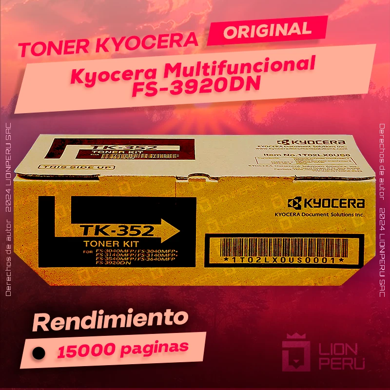 Toner Kyocera FS-3920DN Ecosys Multifuncional Original
