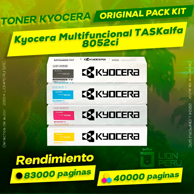 Toner Kyocera 8052ci Multifuncional TASKalfa Cartucho Original