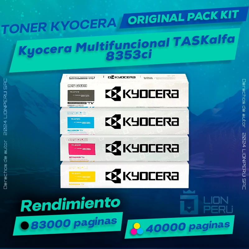 Toner Kyocera 8353ci Multifuncional TASKalfa Cartucho Original