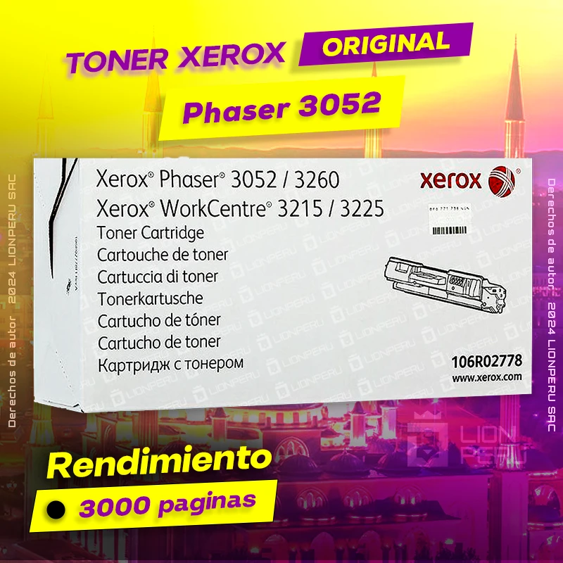 Toner Xerox 3052 Phaser Laser Cartridge Original Negro, ofrece un rendimiento de Calidad a un super Precio, ingresa y consigue el tuyo… ¡¡YA!!
