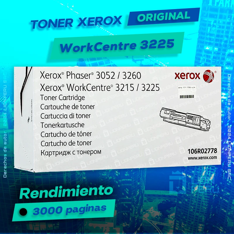 Toner Xerox 3225 WorkCentre Laser Cartucho Original Negro, ofrece un rendimiento de Calidad a un super Precio, ingresa y consigue el tuyo… ¡¡YA!!
