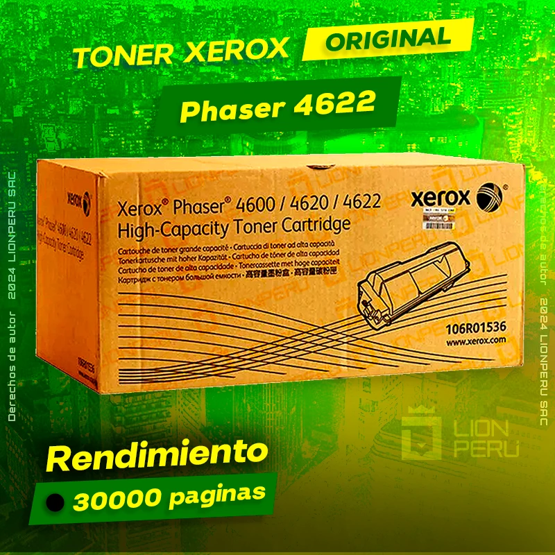 Toner Xerox 4622 Phaser Original Cartucho Negro, ofrece un rendimiento de Calidad a un super Precio, ingresa y consigue el tuyo… ¡¡YA!!