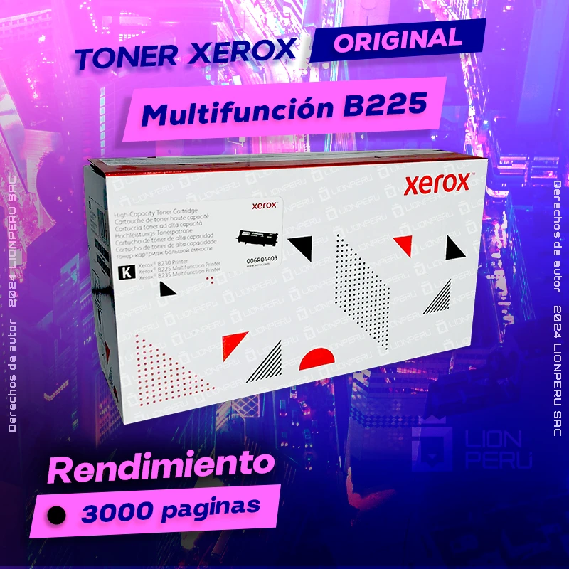 Toner Xerox B225 Laser Original Cartridge Negro, ofrece un rendimiento de Calidad a un super Precio, ingresa y consigue el tuyo… ¡¡YA!!