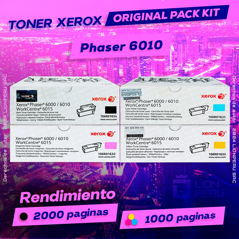 Toner Xerox 6010 Phaser Cartridge CMYK Original Negro, ofrece un rendimiento de Calidad a un super Precio, ingresa y consigue el tuyo… ¡¡YA!!