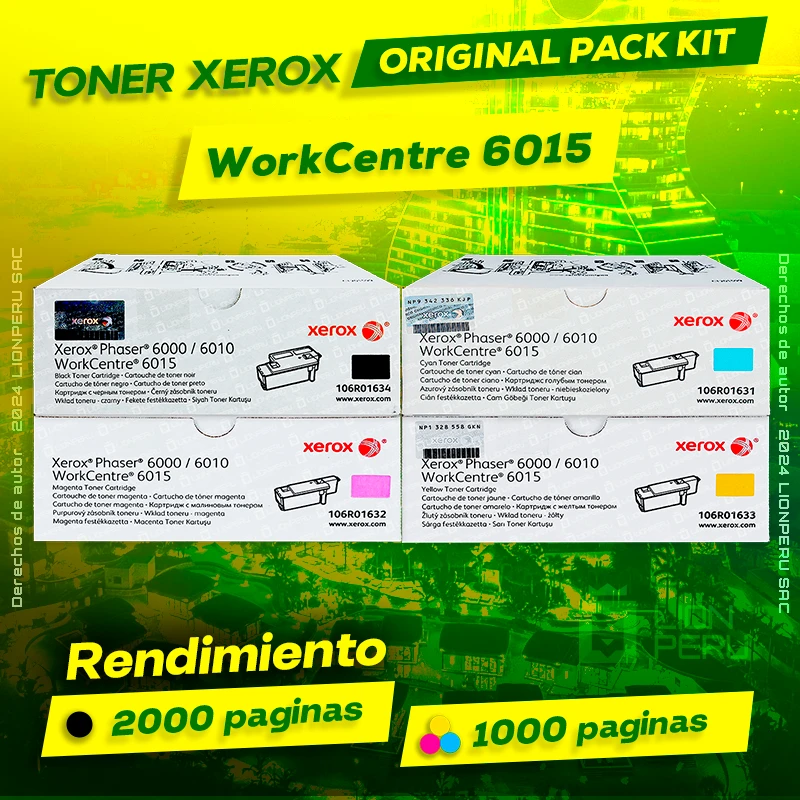 Toner Xerox 6015 Workcentre CMYK Cartucho Original Negro, ofrece un rendimiento de Calidad a un super Precio, ingresa y consigue el tuyo… ¡¡YA!!