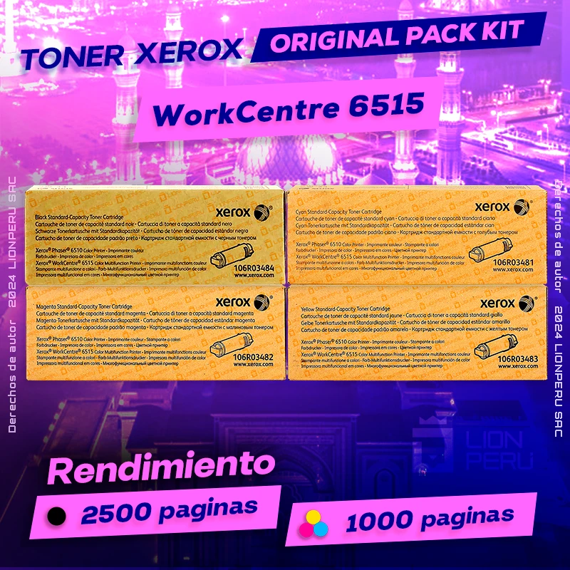Toner Xerox 6515 WorkCentre CMYK Cartridge Original negro, ofrece un rendimiento de Calidad a un super Precio, ingresa y consigue el tuyo… ¡¡YA!!