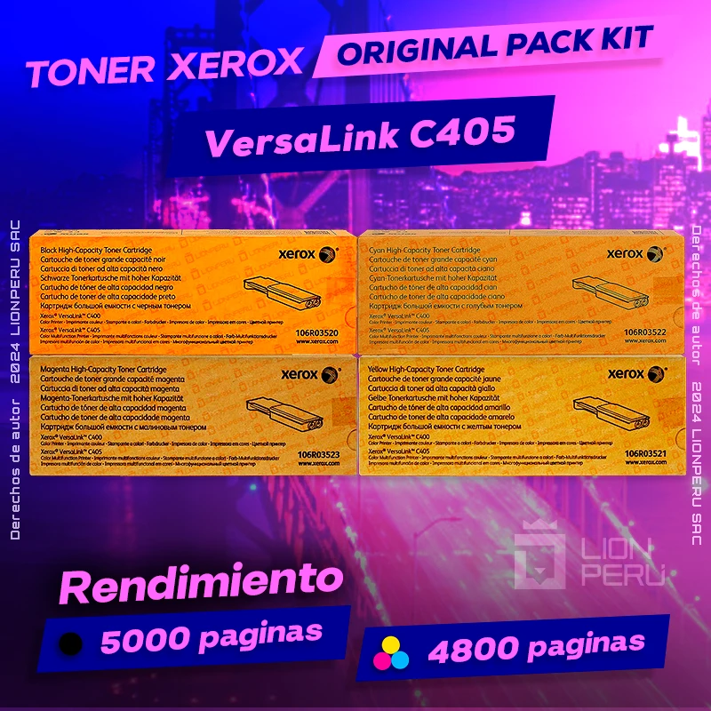 Toner Xerox C405 VersaLink CMYK Cartucho Original negro, ofrece un rendimiento de Calidad a un super Precio, ingresa y consigue el tuyo… ¡¡YA!!