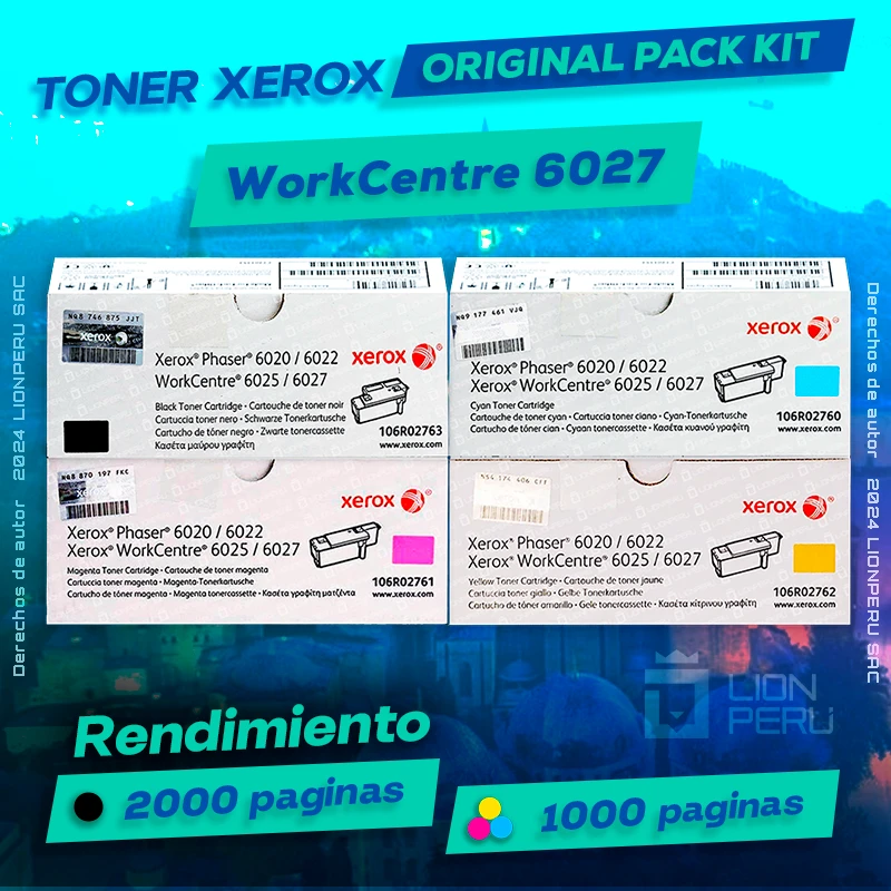 Toner Xerox 6027 WorkCentre CMYK Cartridge Original negro, ofrece un rendimiento de Calidad a un super Precio, ingresa y consigue el tuyo… ¡¡YA!!