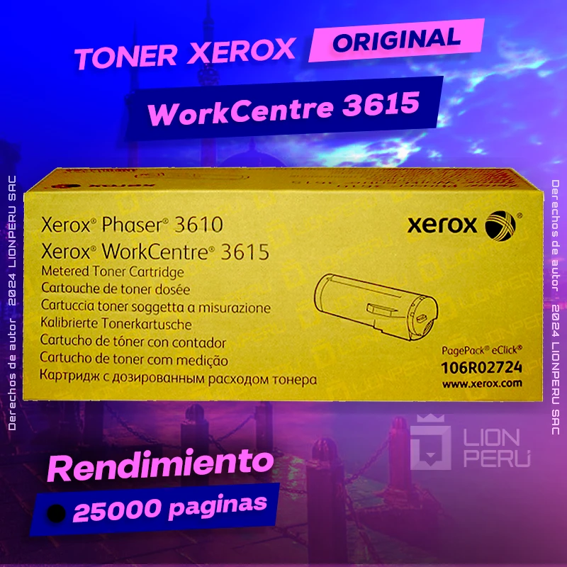 Toner Xerox 3615 WorkCentre CMYK Cartridge Original negro, ofrece un rendimiento de Calidad a un super Precio, ingresa y consigue el tuyo… ¡¡YA!!