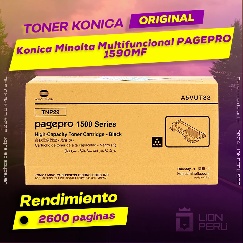 Toner Konica Minolta 1590MF Multifuncional PAGEPRO Original