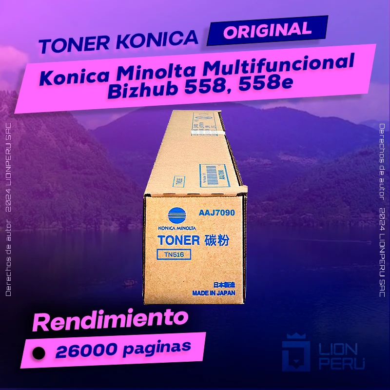 Toner Konica Minolta 558, 558e Multifuncional Bizhub Original