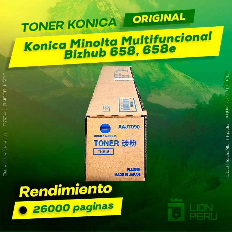 Toner Konica Minolta 658, 658e Multifuncional Bizhub Original