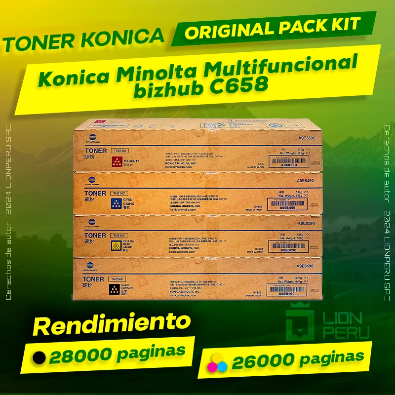 Toner Konica Minolta bizhub C658 Multifuncional Original