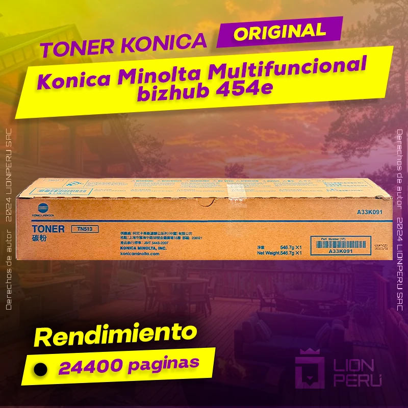 Toner Konica Minolta 454e Multifuncional bizhub Original