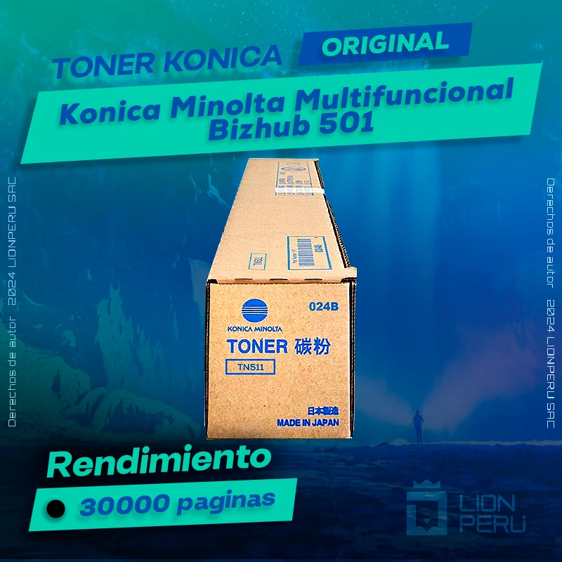 Toner Konica Minolta Bizhub 501 Multifuncional Original