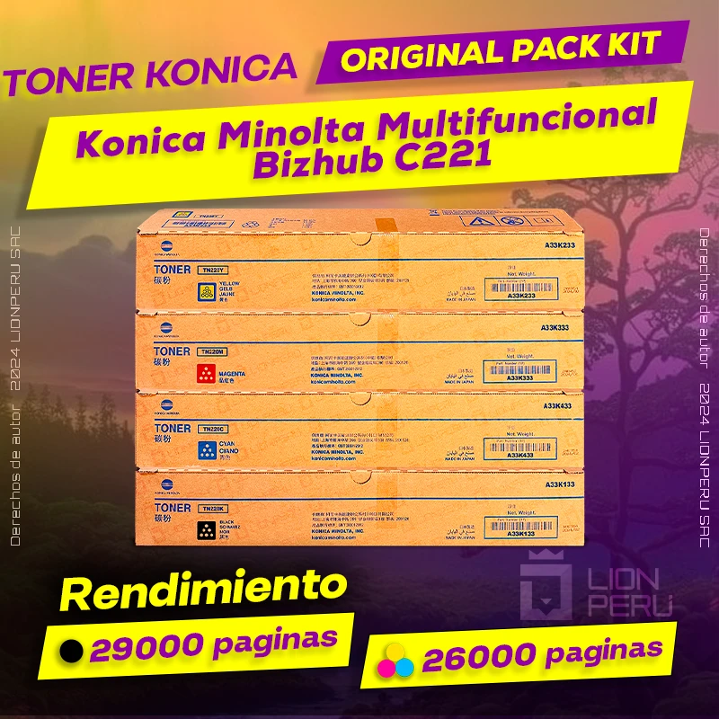 Toner Konica Minolta Bizhub C221 Multifuncional Original