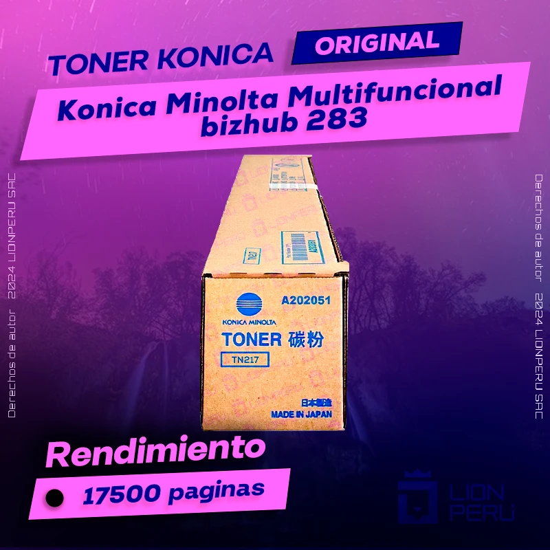 Toner Konica Minolta Bizhub 283 Multifuncional Original