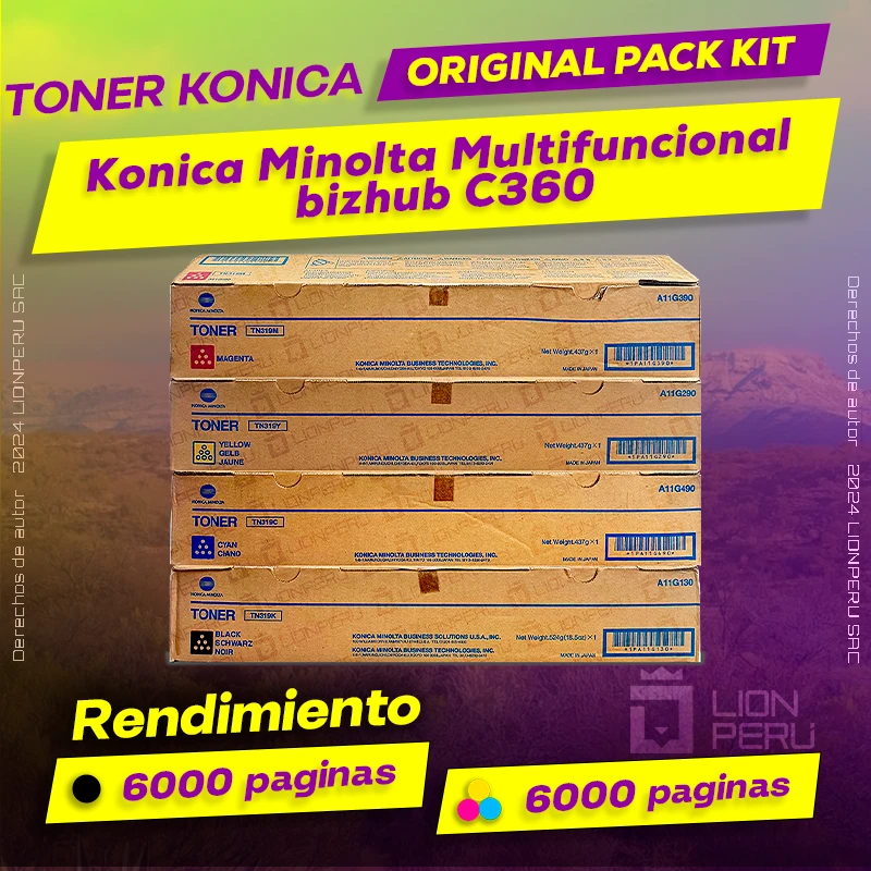 Toner Konica Minolta bizhub C360 Multifuncional Cartucho Original