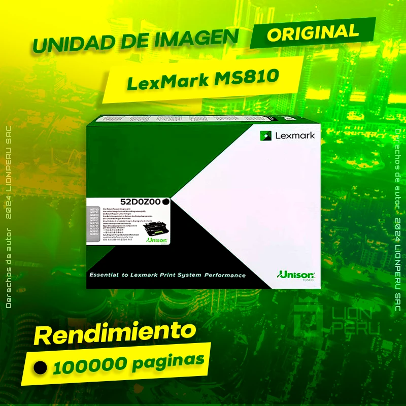 Unidad de Imagen LexMark MS810 Imaging Original Negro, ofrece un rendimiento de Calidad a un super Precio, ingresa y consigue el tuyo… ¡¡YA!!