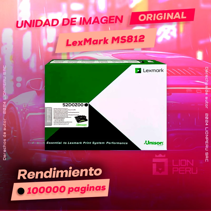 Unidad de Imagen LexMark MS812 Imaging Original Negro, ofrece un rendimiento de Calidad a un super Precio, ingresa y consigue el tuyo… ¡¡YA!!