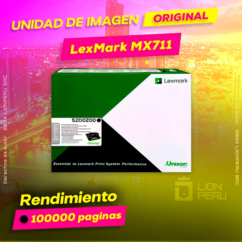 Unidad de Imagen LexMark MX711 Imaging Original Negro, ofrece un rendimiento de Calidad a un super Precio, ingresa y consigue el tuyo… ¡¡YA!!