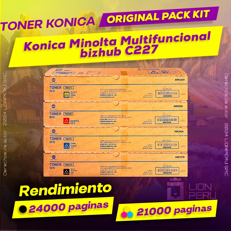 Toner Konica Minolta bizhub C227 Multifuncional Original