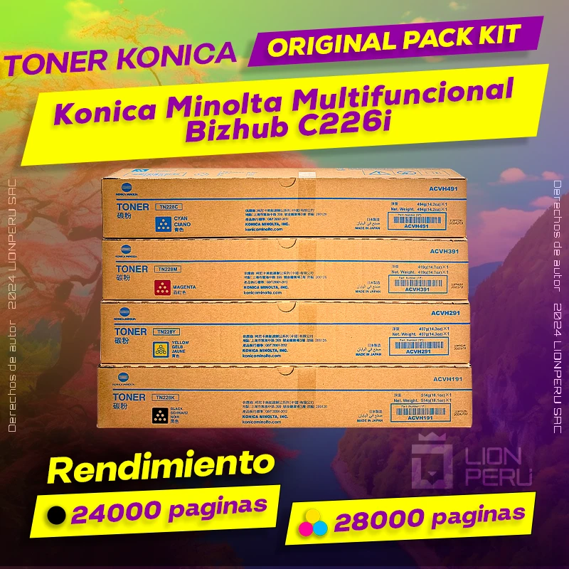 Toner Konica Minolta Bizhub C226i Multifuncional Original