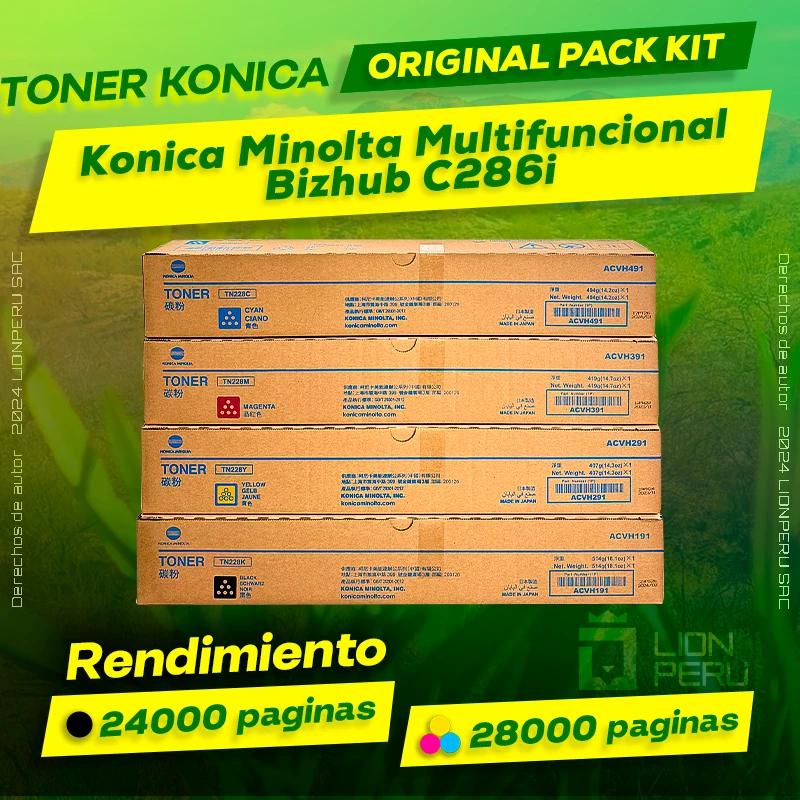 Toner Konica Minolta Bizhub C286i Multifuncional Original