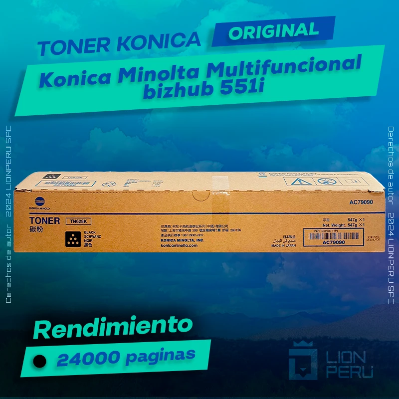 Konica Minolta bizhub 551i Toner Multifuncional Cartucho Original