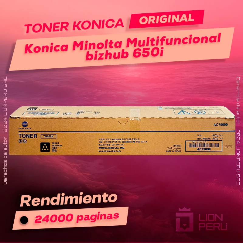 Konica Minolta bizhub 650i Toner Multifuncional Cartucho Original