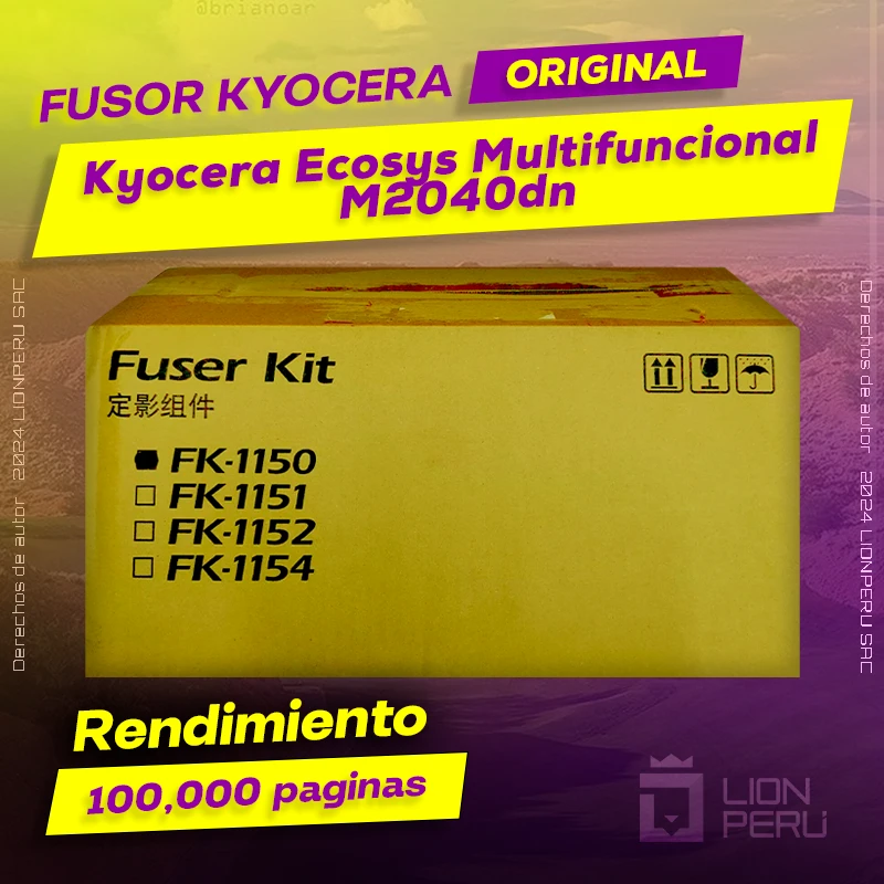 Fusor Kyocera Ecosys M2040dn Multifuncional Cartucho Original